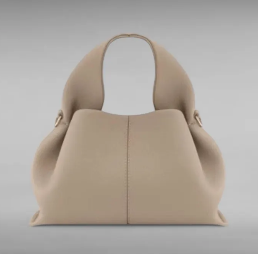 Chic Affordable Cowhide Handbag --light brown